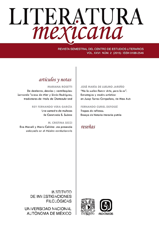 Go to journal home page - Literatura Mexicana